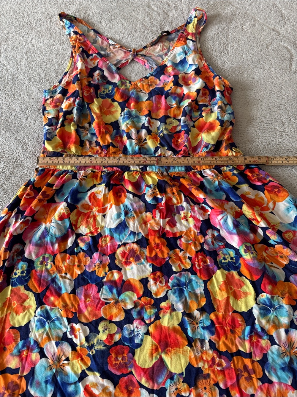 G21 Floral Sleeveless Fit & Flare Dress Women’s Large Multicolor Rayon - Picture 9 of 9